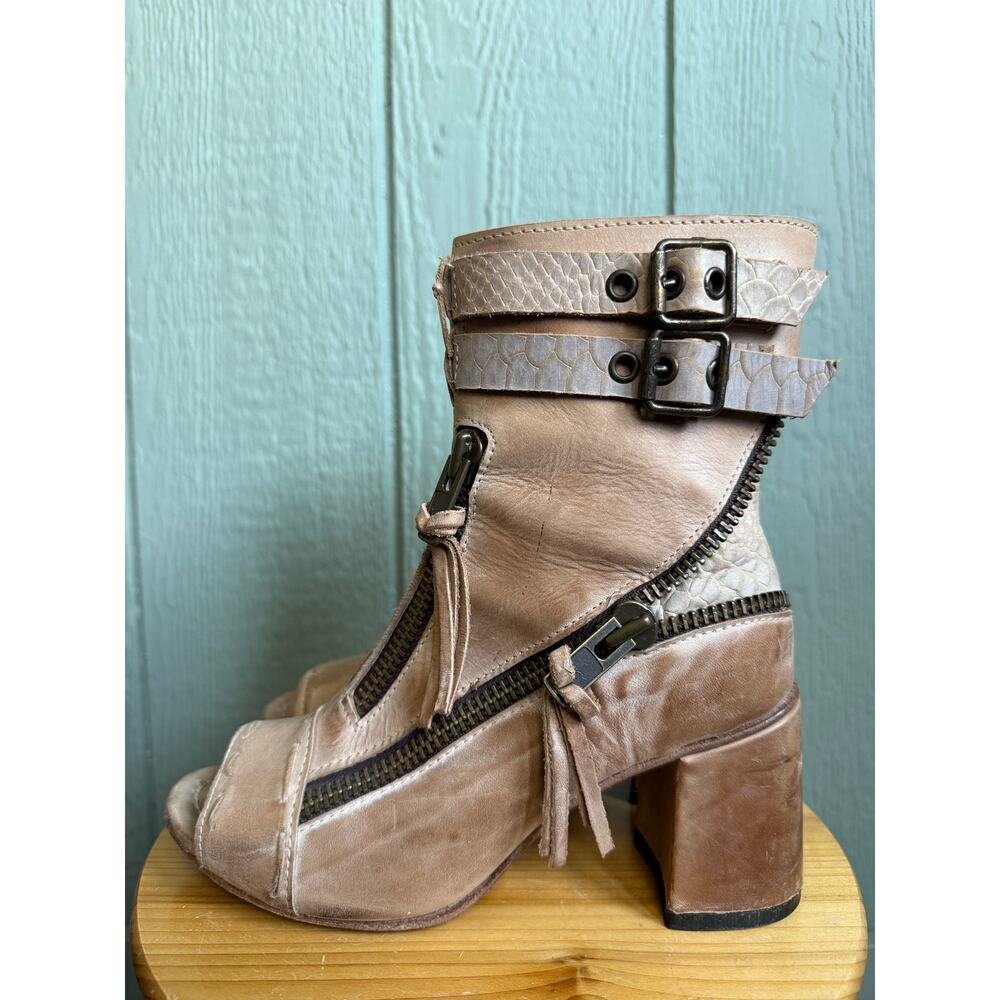 Freebird by Steven Zombi Open Toe Ankle Booties 9 - Picture 4 of 8